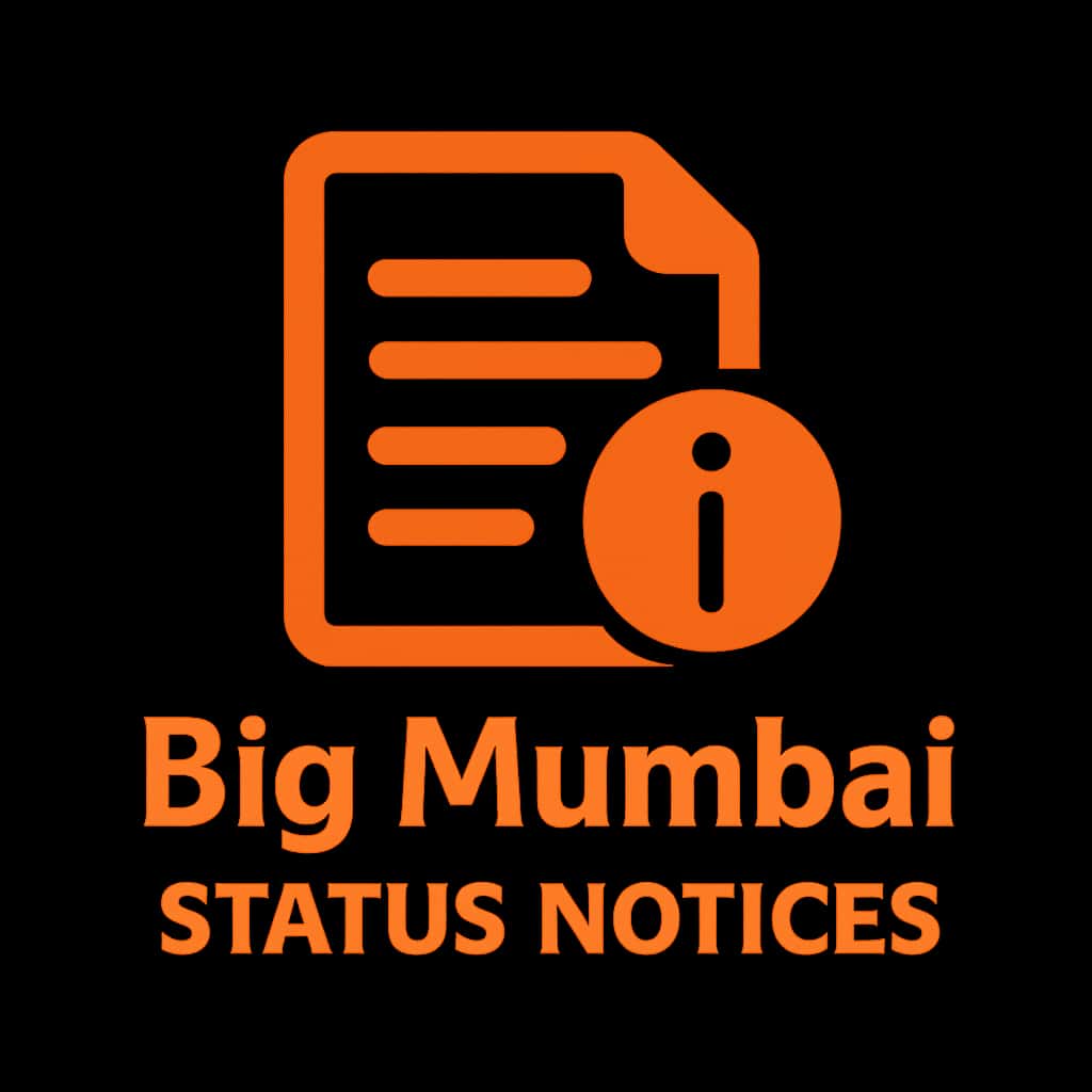 Simple badge design for Big Mumbai Status Notices.
