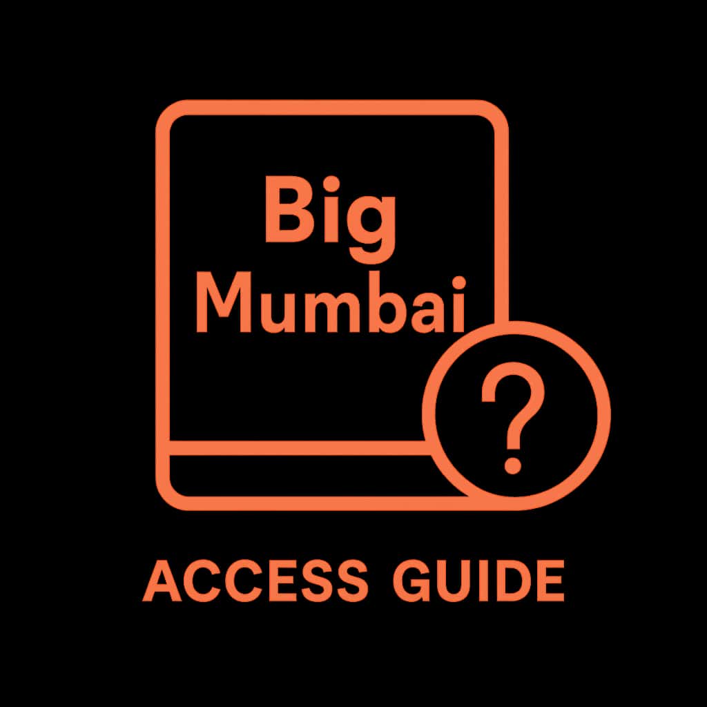 A professional badge representing the Big Mumbai Access Guide in #ff6600.