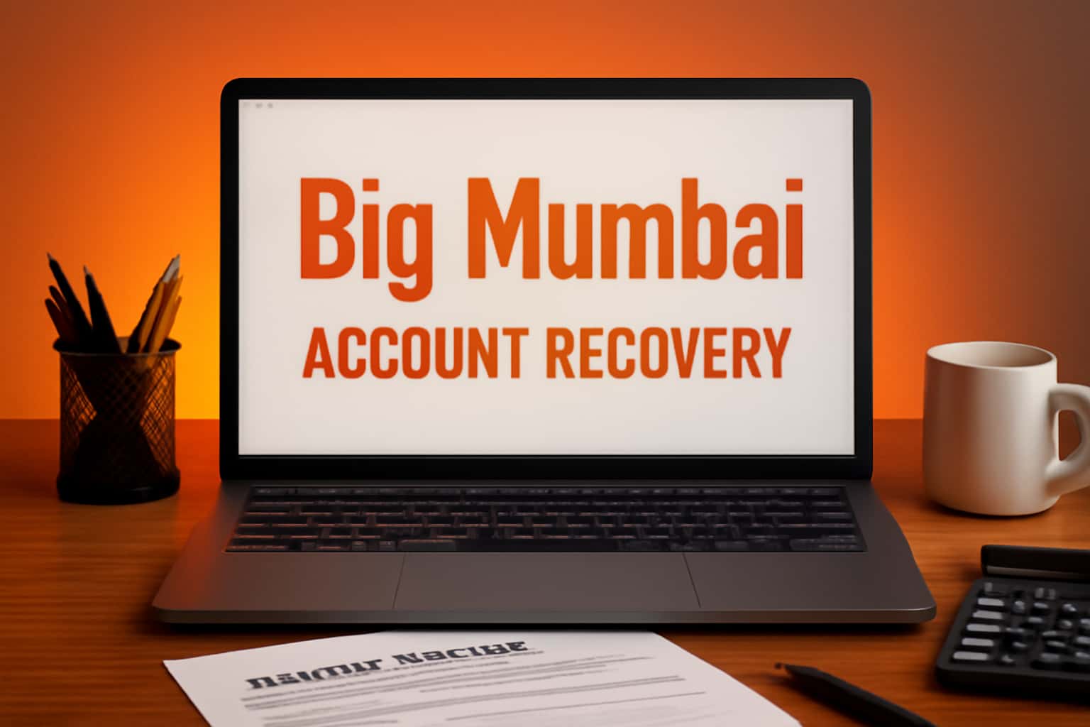 An informative scene depicting account recovery process for Big Mumbai.