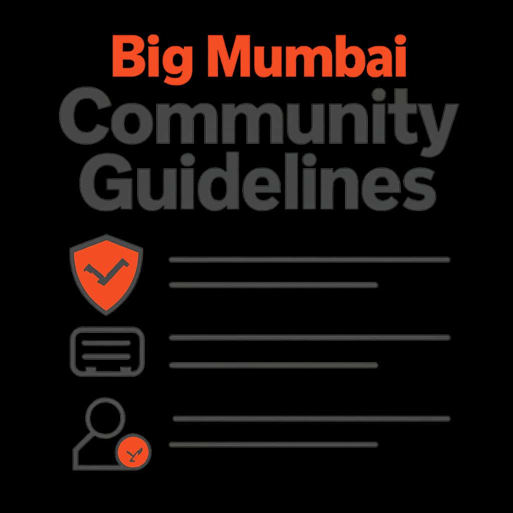 A diagram illustrating the Big Mumbai Community Guidelines.