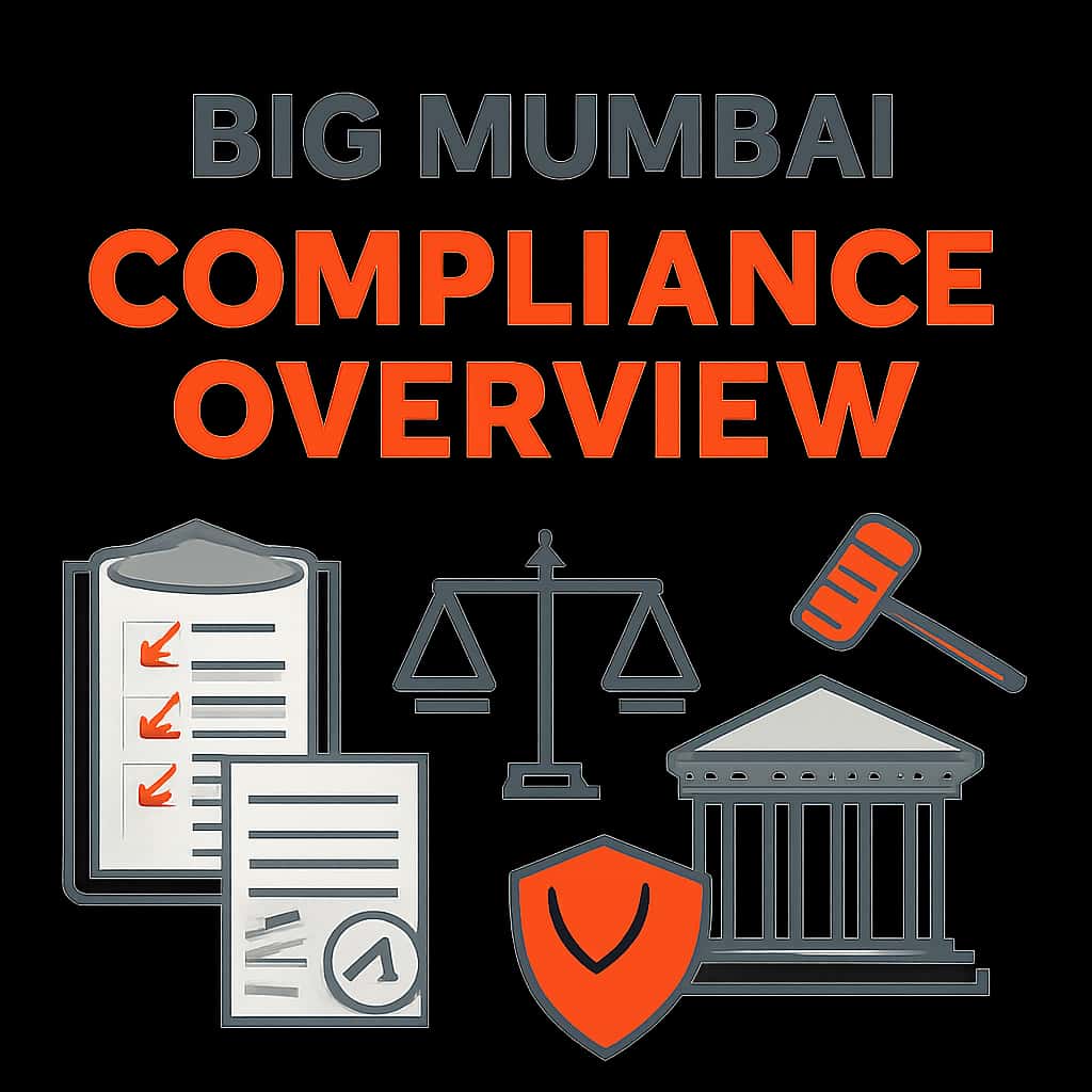 An educational diagram summarizing the Big Mumbai Compliance Overview.