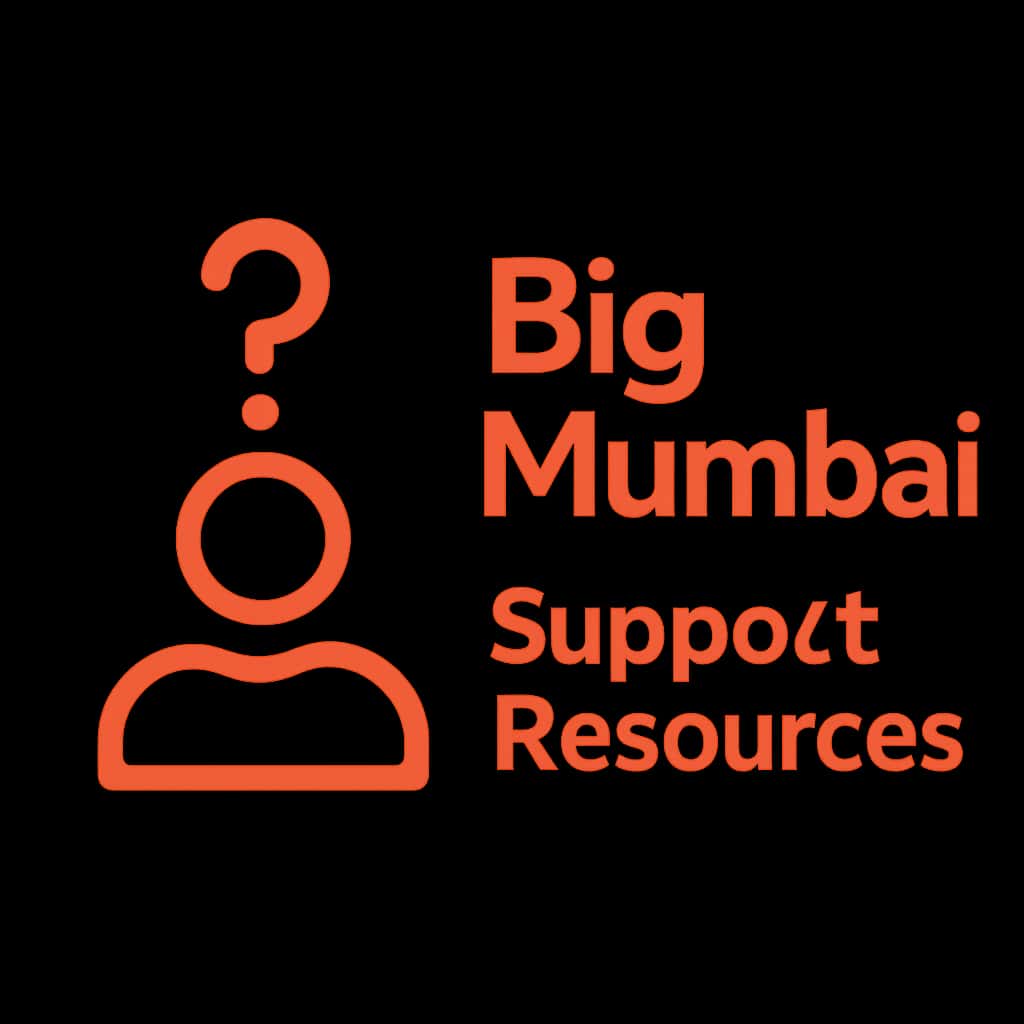 An icon representing Big Mumbai Support Resources with professional design elements.