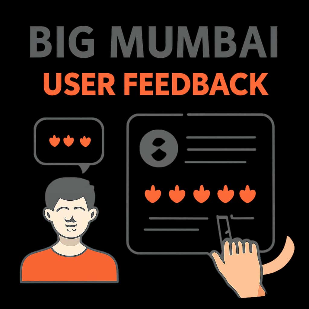 Illustration explaining aspects of Big Mumbai User Feedback.