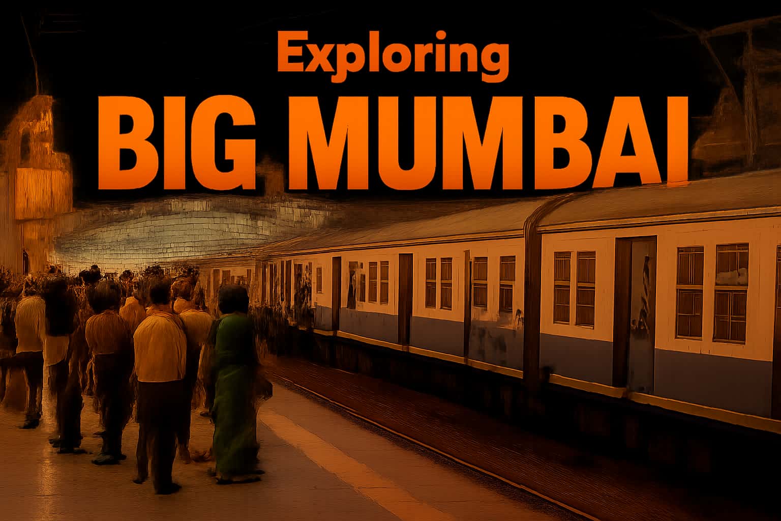 Informative scene depicting the Big Mumbai Platform with the text 'Big Mumbai' prominently displayed.