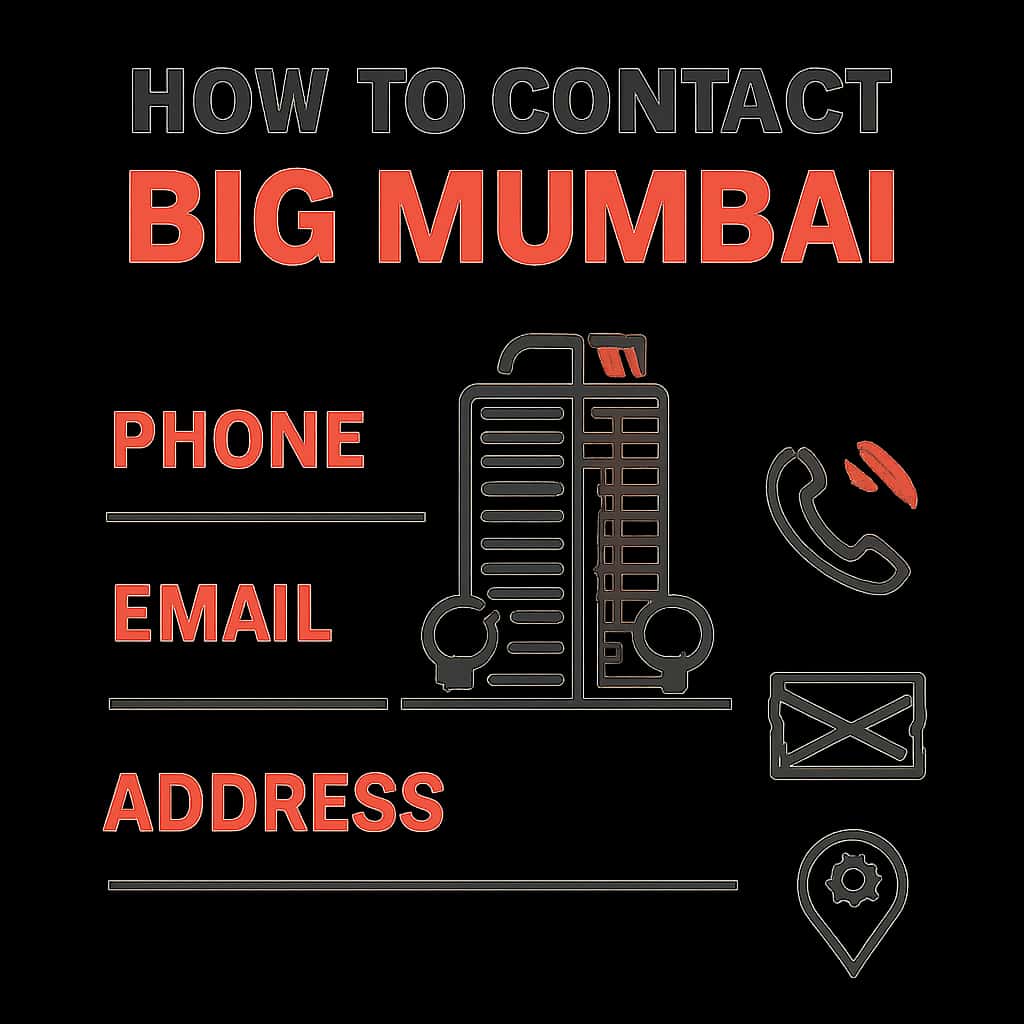 An educational diagram illustrating the contact methods for Big Mumbai support.