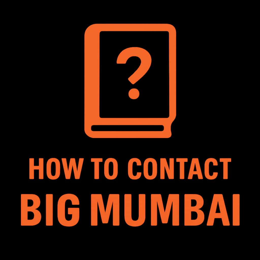 An icon representing contact support for Big Mumbai, prominently displaying the text 'How to Contact'.